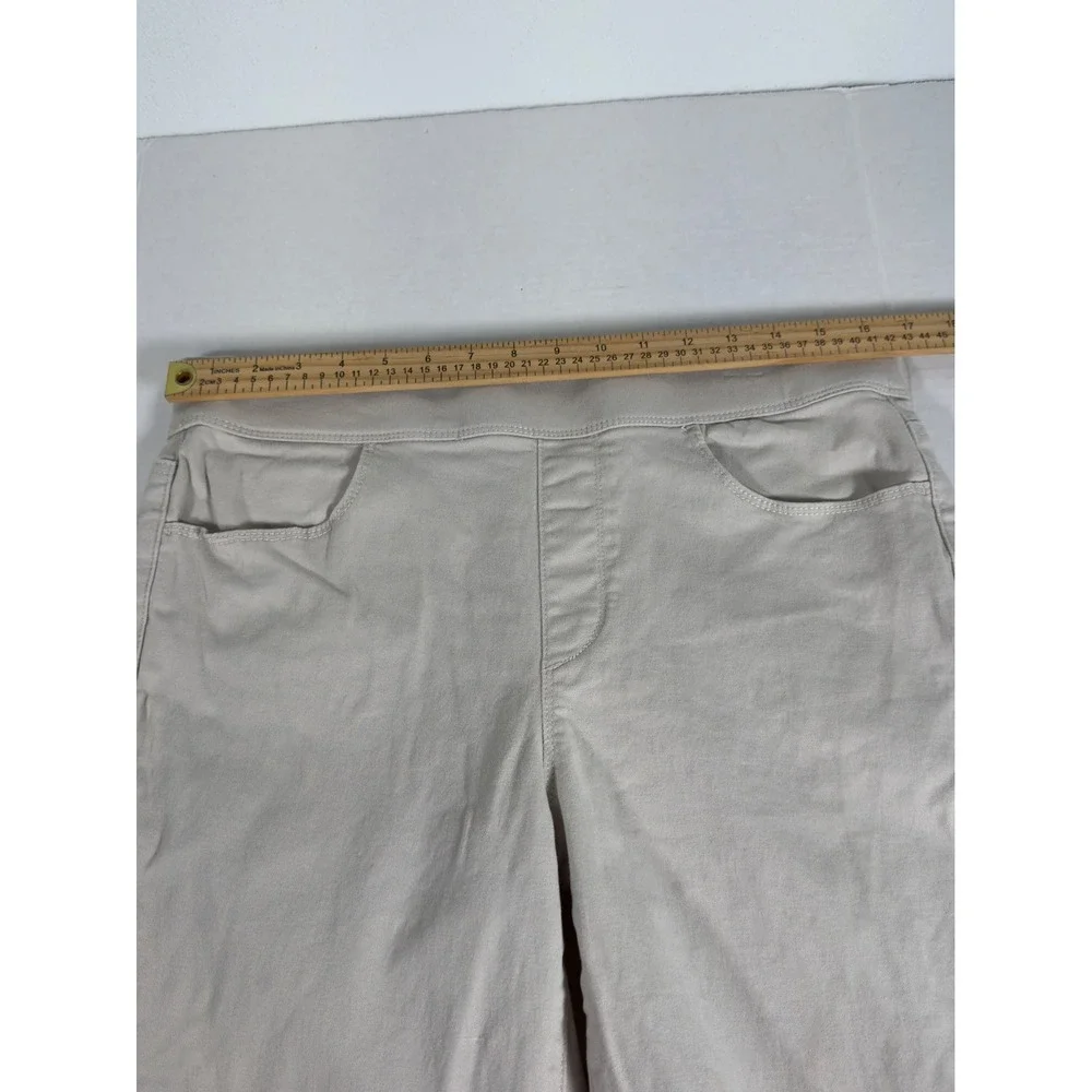 Gloria Vanderbilt All Around Slimming‎ Effect Pants Beige Cropped Size 10